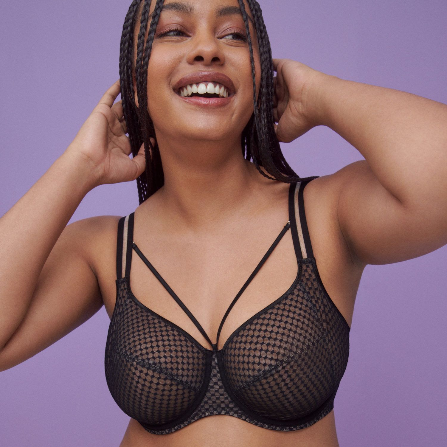 Sheer Mesh Soft Cup Bra. Plus Size Bra. -  UK