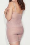 Mitex Glossy Form Shaper Body Powder Pink-thumb Shaping cupless body with legs S-5XL GF-PP
