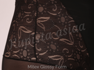 Mitex Glossy Form Shaper Body Black Shaping cupless body with legs S-5XL GF-B