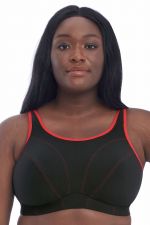 Goddess Sport Non-Wired Bra Black Red