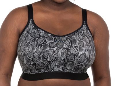 Goddess Goddess Sport Non-Wired Bra Black Snake Non-wired, non-padded sports bra 75-100, G-N GD6912-BSN