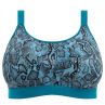 Goddess Goddess Sport Non-Wired Bra Teal Snake-thumb Non-wired, non-padded sports bra 75-105, G-N GD6912-TEL