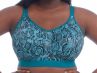 Goddess Goddess Sport Non-Wired Bra Teal Snake-thumb Non-wired, non-padded sports bra 75-105, G-N GD6912-TEL