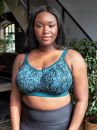 Goddess Goddess Sport Non-Wired Bra Teal Snake-thumb Non-wired, non-padded sports bra 75-105, G-N GD6912-TEL