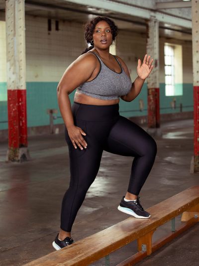 Goddess Goddess Sport Non-Wired Bra Pewter Heather Wireless, non-padded sports bra 75-110 D-I GD6913-PTH