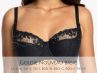 Gaia Lingerie Goldie Nouveau Semi Soft Bra Black-thumb Underwired, semi soft bra 65-105, D-L BS-899-CZ2