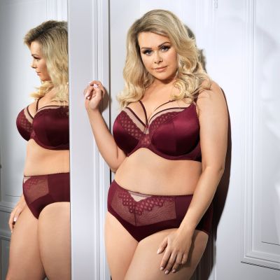 Gorsenia Manila Soft Bra Deep Red Underwired, non-padded bra 65-100, D-M K592