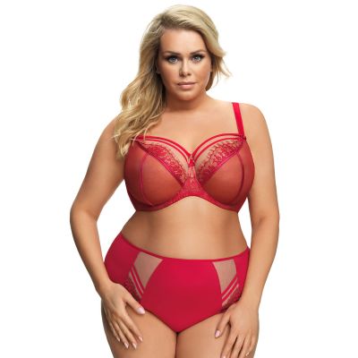 Gorsenia Paradise Soft Bra Red Beige Underwired, non-padded bra 65-100, D-M K496-RED/CZE