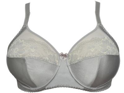 Plaisir Grace Full Cup Bra Silvery Underwired, non padded, stretch lace full cup bra 80-110 D-I 1145-23/SIL