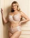 Nessa Grace Soft UW Bra - Beige-thumb Underwired, unpadded soft cup balconnet with embroidered cups. 65-110, D-P GRA-500-BEZ