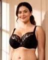Nessa Grace Soft UW Bra - Black-thumb Underwired, unpadded soft cup balconnet with embroidered cups. 65-110, D-P GRA-500-CZA