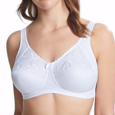 Royce Grace Bra Wirefree White Wirefree and unpadded full cup bra 70-95 D-FF 513-WHE