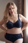 Plaisir Grace Full Cup Bra Nearly Black-thumb Underwired, non padded, stretch lace full cup bra 80-110 D-I 1145-18/NEB