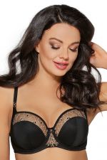 Guell Soft Side Support Bra Black & Gold