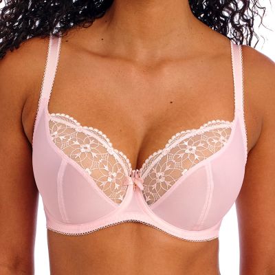 Freya Hallie UW Soft Plunge Bra Pink Champagne Underwired, non-padded soft cup bra 60-90, D-O AA402602-PIE