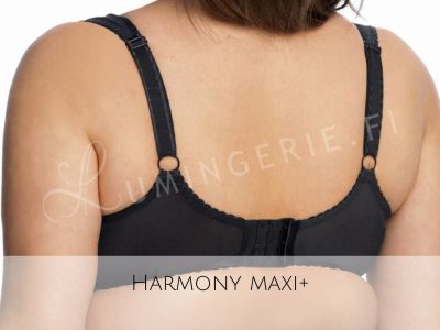 Gaia Lingerie Harmonia Soft Bra Black Underwired, soft cup bra with side support 65-105, D-L BS-1142-CZA