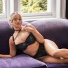 Scantilly by Curvy Kate Harnessed Padded Half Cup Bra Black Pleather-thumb Underwired, padded half cup bra with matte pleather cover. 65-85, E-L ST-008105-BLK