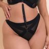 Scantilly by Curvy Kate Harnessed Deep Thong Black Pleather-thumb  S/36-38 - XL/48-50 ST-008200-BLK