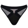 Scantilly by Curvy Kate Harnessed Deep Thong Black Pleather-thumb  S/36-38 - XL/48-50 ST-008200-BLK