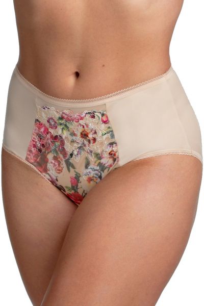 Miss Mary Heavenly Blossom Brief Red Floral Normal waist briefs EU 40-56 MM-4958-BEIGE