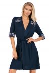  Helen Dressing Gown Navy-thumb  S-5XL 