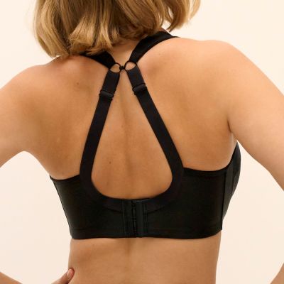 Freya Active High-Octane UW Sports Bra - Black Underwired and padded sports bra with a racerback option. 60-90, D-M AC401003-BLK