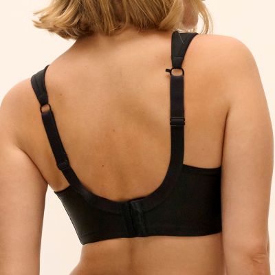 Freya Active High-Octane UW Sports Bra - Black Underwired and padded sports bra with a racerback option. 60-90, D-M AC401003-BLK