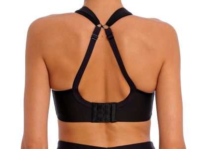 Freya Active High-Octane UW Sports Bra Black Underwired and padded sports bra with a racerback option. 60-90, D-M AC401003-BLK