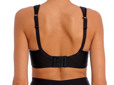 Freya Active High-Octane UW Sports Bra Black Underwired and padded sports bra with a racerback option. 60-90, D-M AC401003-BLK