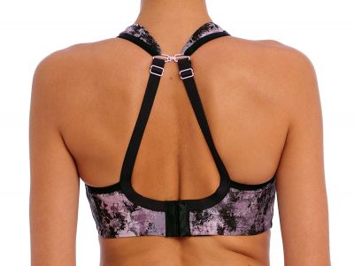 Freya Active High-Octane UW Sports Bra Haze Underwired and padded sports bra with a racerback option. 60-90, D-M AC401003-HZE