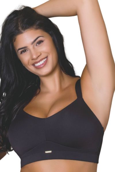 Parfait Lingerie Holly Wire Free Seamless Bra - Black Non-wired bralette with smooth, seamfree cups. M-2XL, S+-3XL+ (D-L cups) P8000-BLK