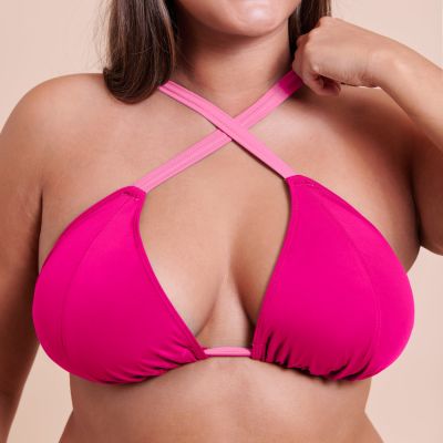 Curvy Kate Ibiza String Bikini Top - Pink Non-wired, dual sized string bikini top. 65-90 E/F - M/N CS047308-PIN