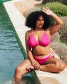 Curvy Kate Ibiza String Bikini Top - Pink-thumb Non-wired, dual sized string bikini top. 65-90 E/F - M/N CS047308-PIN