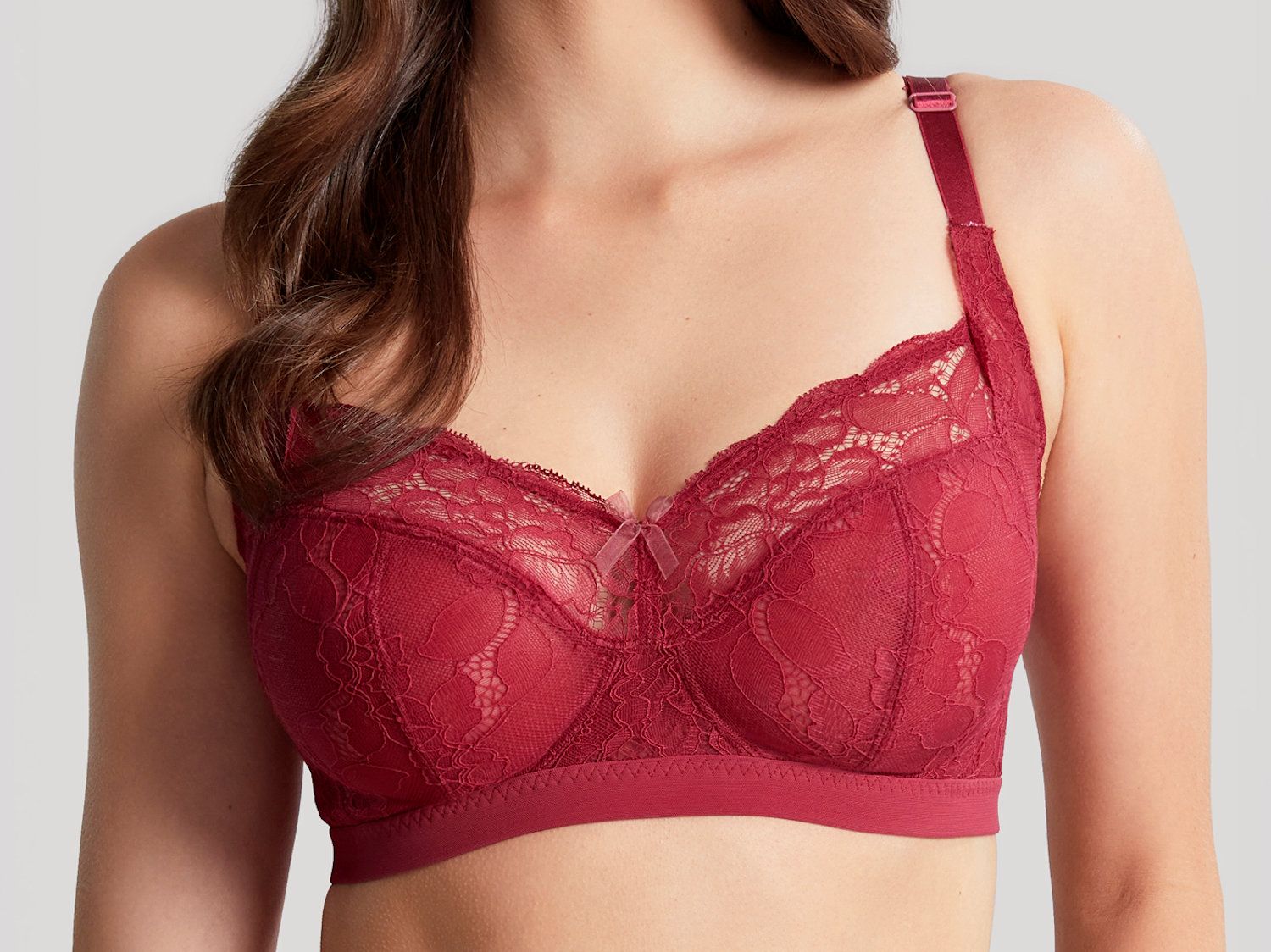 Panache Imogen Non Wired Balconnet Bra Electric Magenta