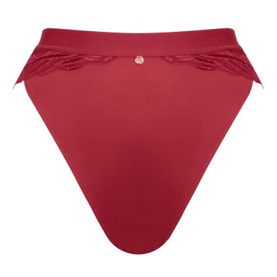 Scantilly by Curvy Kate Indulgence High Waist Lace Brief Red  S-XL ST-010-208-RED-LAE