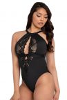 Scantilly by Curvy Kate Indulgence Lace Body Black Latte-thumb Nonwired lace body with adjustable straps to fit DD-HH cups S/36-38 - 3XL/56-58 ST-010-704-BLK-LAE