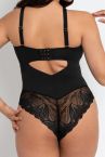 Scantilly by Curvy Kate Indulgence Lace Body Black Latte-thumb Nonwired lace body with adjustable straps to fit DD-HH cups S-2XL ST-010-704-BLK-LAE