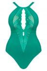 Scantilly by Curvy Kate Indulgence Lace Body Jade-thumb Nonwired lace body with adjustable straps to fit DD-HH cups S-2XL ST-010-704-JADE