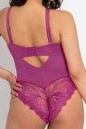Scantilly by Curvy Kate Indulgence Lace Body Orchid Latte-thumb Nonwired lace body with adjustable straps to fit DD-HH cups S-2XL ST-010-704-ORC-LAE