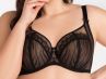 Gorsenia Inessa Soft Side Support Bra Black-thumb Underwired, non-padded soft side support bra with removable decorative straps. 65-110, D-M K817