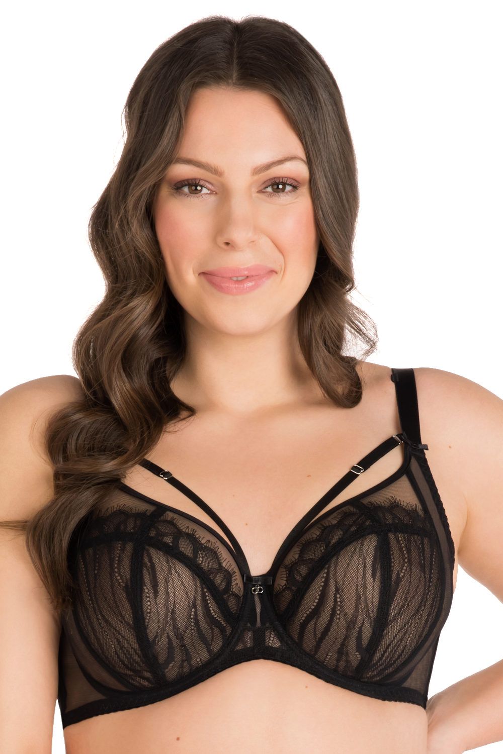 Gorsenia Inessa Soft Side Support Bra Black  Lumingerie bras and underwear  for big busts