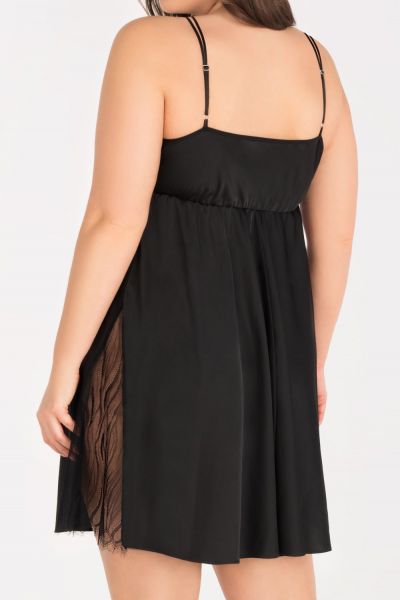 Gorsenia Inessa Camisole Black Non-wired camisole dress. M-5XL K823