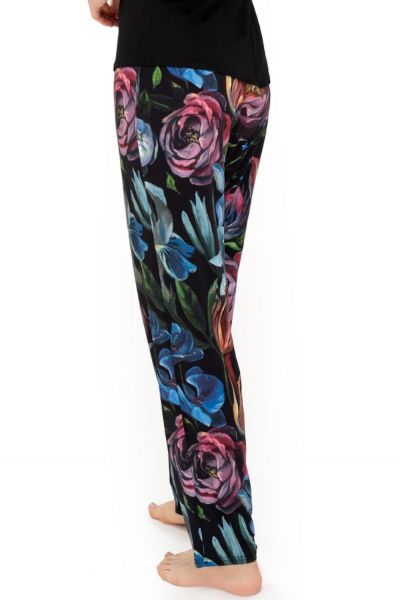  Ingrid Pyjama Set Black Floral 2 piece pyjama set S/34-36 - 2XL/50-52 