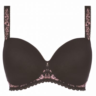 Fantasie Isla UW Moulded T-shirt Bra Black Smooth, moulded, padded bra with underwires 65-90, D-J FL6900-BLK