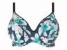 Elomi Island Lily Plunge Swim Bra Petrol Floral-thumb Underwired bikini bra 75-100, E-L ES7222-PEO