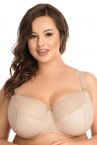 Nessa Ivena Semi Soft Bra Beige-thumb Underwired, half-padded bra with embroidery on cups 65-100, D-L N-501-BEZ