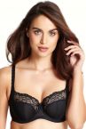 Panache Jasmine Balconnet Bra Black-thumb Underwired non-padded balconette bra 60-85, E-K 6951