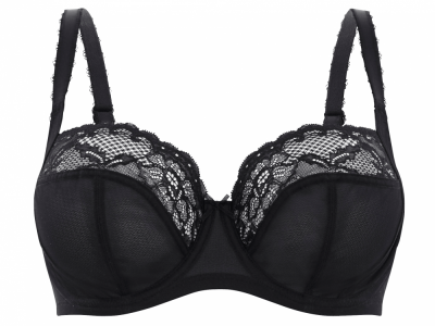 Panache Jasmine Balconnet Bra Black Underwired non-padded balconette bra 60-85, E-K 6951