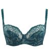 Panache Jasmine Balconnet Bra Teal Botanical-thumb Underwired non-padded balconette bra 65-85, D-K 6951A-TEA