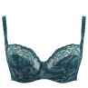 Panache Jasmine Balconnet Bra Teal Botanical-thumb Underwired non-padded balconette bra 65-85, D-K 6951A-TEA